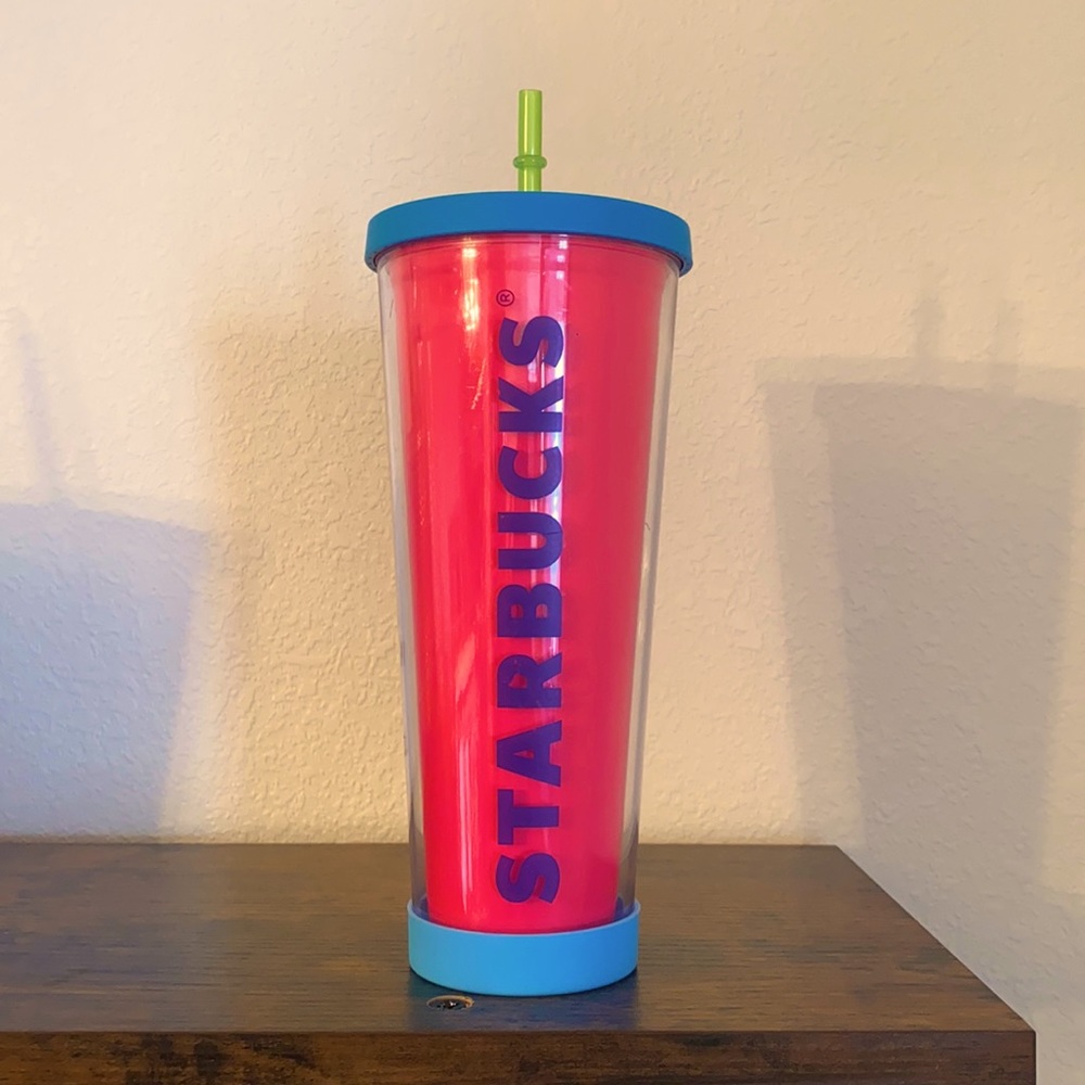 Neon Pink Starbucks Logo